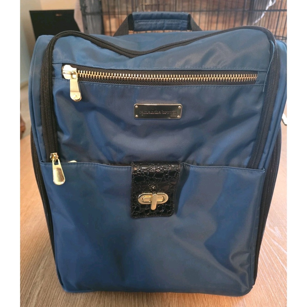 Samantha Brown Luggage Lightweight Microfiber Crossbody Travel Bag - Blue